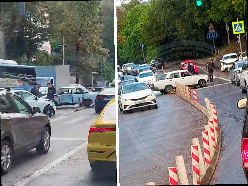 ДТП на Мамайском перевале вызвало пробки в Дагомысе
