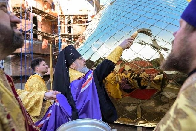 Новый храм Рождества Христова строится в этнопарке «Моя Россия» на курорте «Роза Хутор»